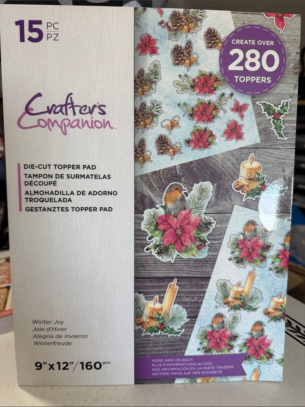 Crafters Companion Winter Joy Die-Cut Topper Pad